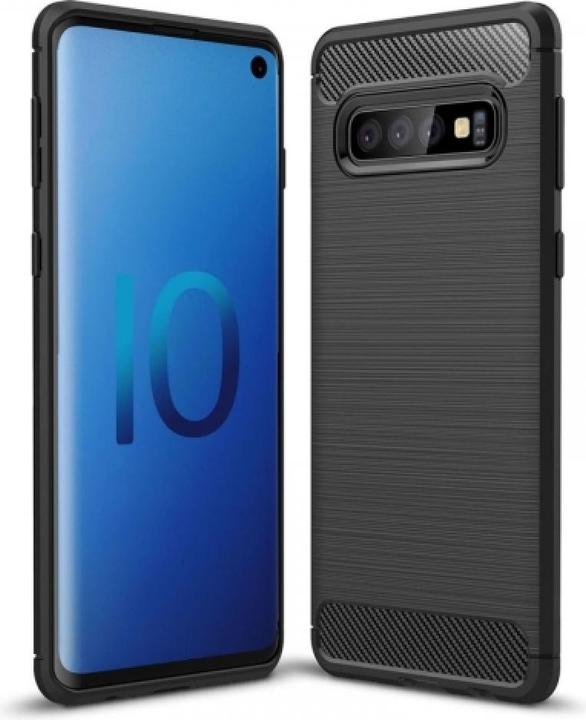 Screenguard Samsung Galaxy S10 Housse Carbon Brushed Soft TPU (Samsung Galaxy S10)