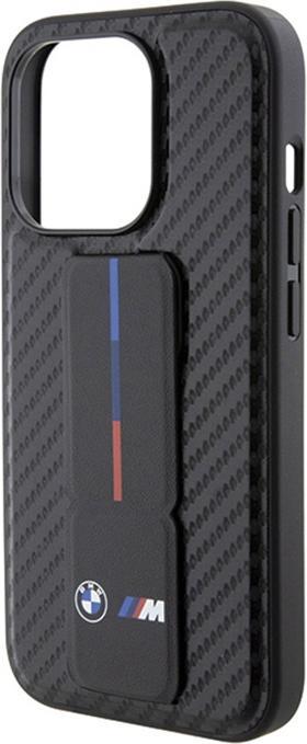 Produktbild BMW BMHCP15LGSPCCK iPhone 15 Pro 6.1" czarny/black hardcase Grip Stand Smooth & Carbon (Apple iPhone 15 Pro)