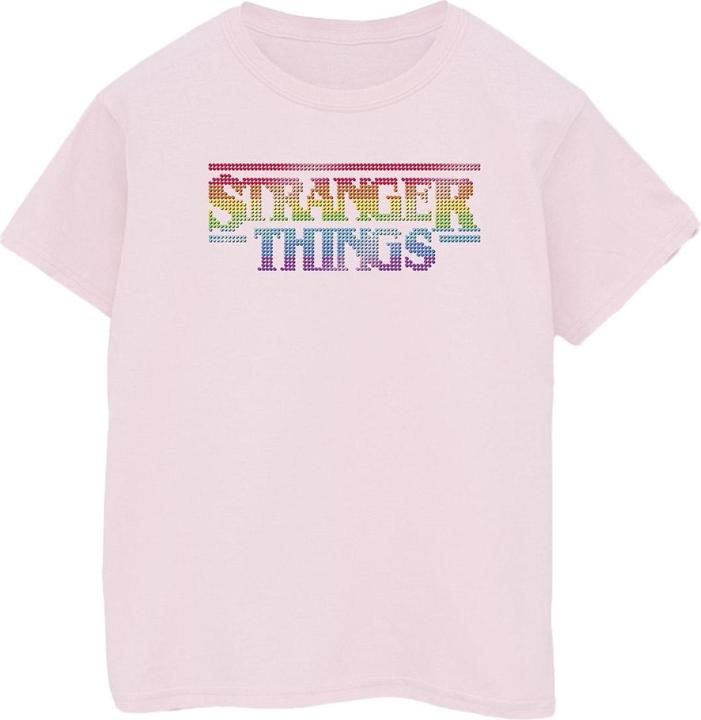 Netflix Stranger Things Rainbow Dot Logo TShirt (L)