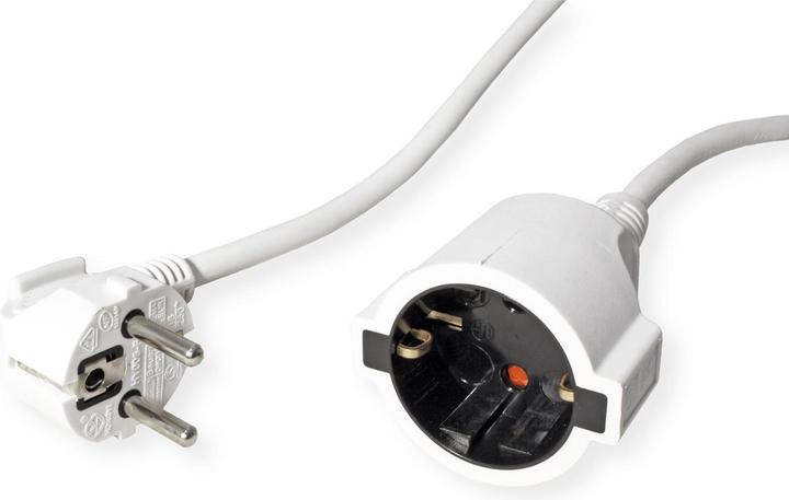 Produktbild Bachmann Schuko-Verlängerungskabel, 230VAC, weiss 3m (3 m, CEE 7/5, CEE 7/7)