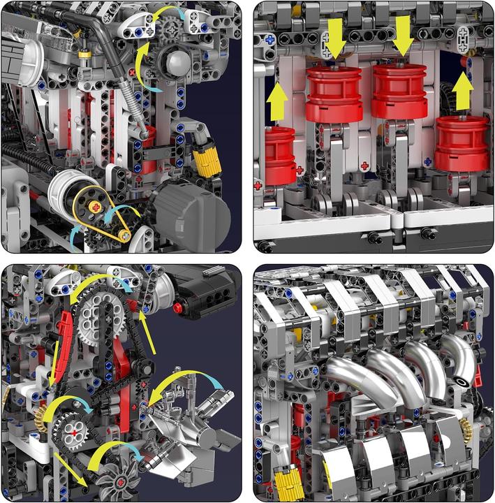 Produktbild Mould King 4-Zylinder Reihenmotor