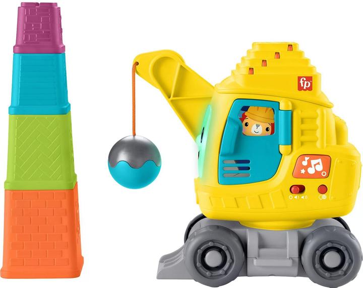 Fisher-Price Count & Stack Crane- (D, F, I, E)