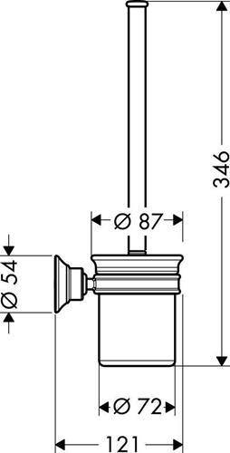 Produktbild hansgrohe AXOR Montreux Toilettenbürstenhalter, Wandmontage