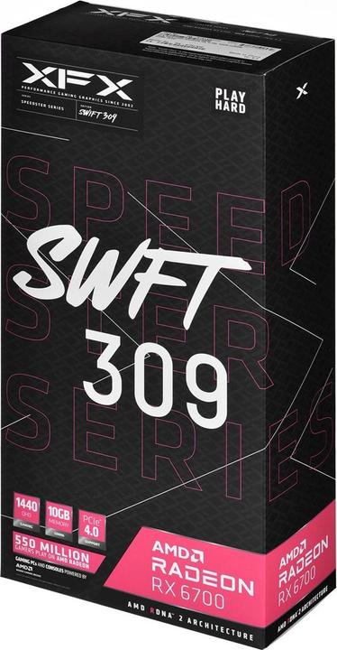 Actual product image XFX VGA 8GB RADEON RX6700 SWFT309 CORE GAMING 3xDP/H SPEEDSTER SWFT309 AMD Radeon RX 6700 CORE Gami (10 GB)