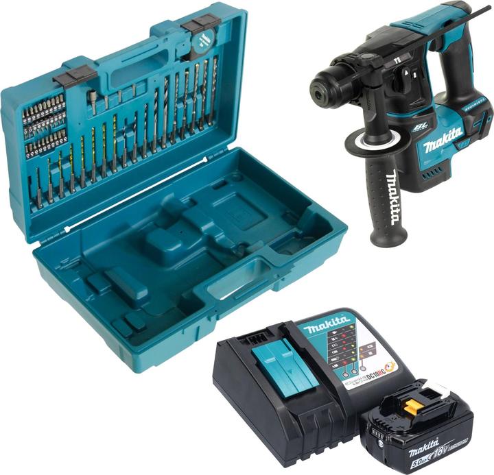 Produktbild Makita DHR 171 RT1X3 Akku Bohrhammer 18 V 1,2 J SDS-Plus Brushless + 1x Akku 5,0 Ah + Ladegerät + (Akkubetrieb)