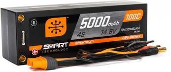 Actual product image Spektrum LiPo Pack 5000mAh 4S 14.8V 100C Smart LiPo Short 5mm Tubes (5000 mAh)