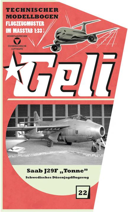 Image du produit Geli saab j29f tonneau modèle carton