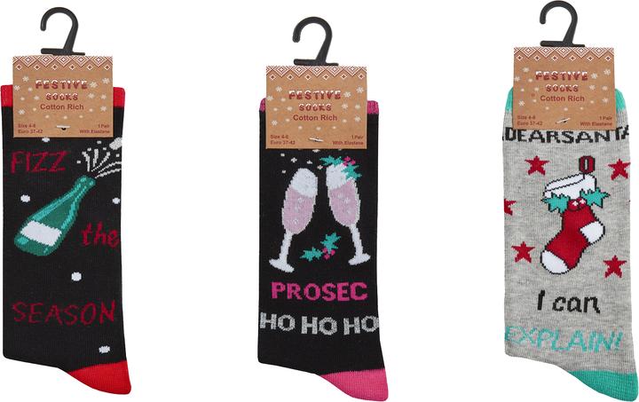 Produktbild Universal Textiles Socken Weihnachtliches Design(3Erpack) (3er Pack, 30, 42)