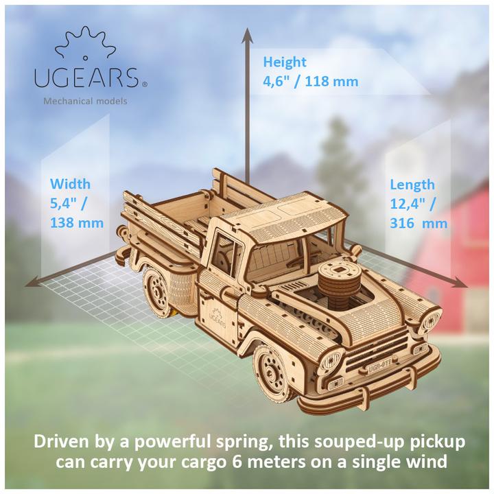 Actual product image Ugears Pick-up Lumberjack