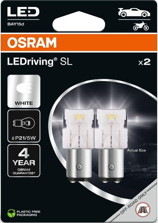 Immagine prodotto Osram LEDriving SL White 6000K Doppio blister (P21/5W)