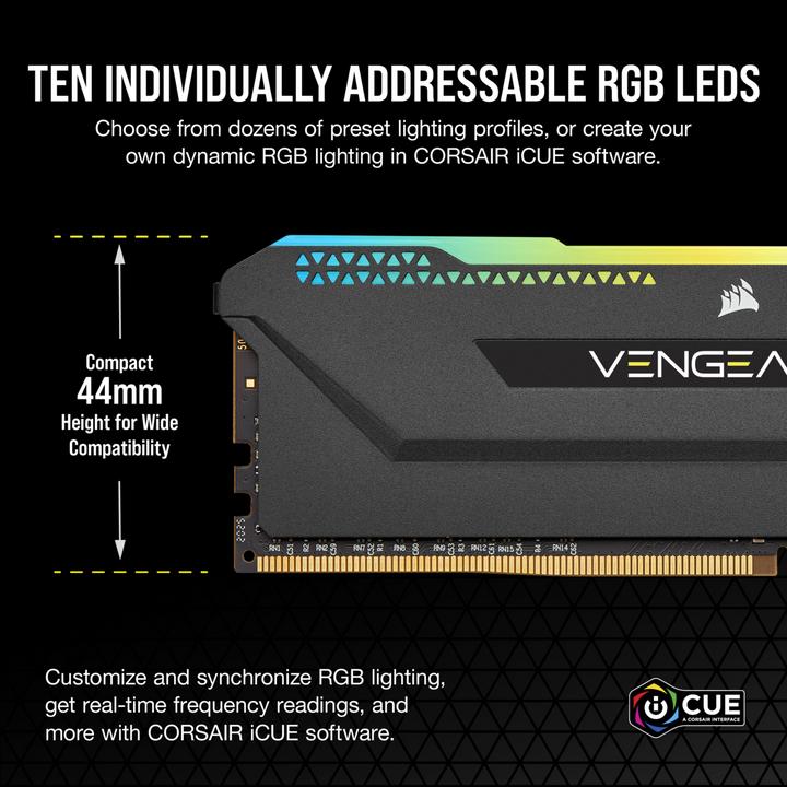Produktbild Corsair Vengeance RGB Pro SL (2 x 32GB, 3200 MHz, DDR4-RAM, DIMM)