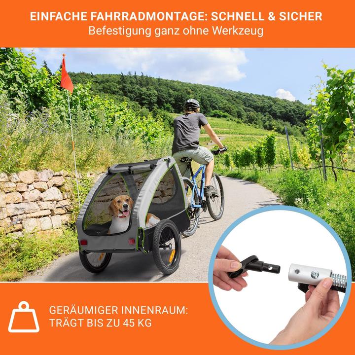 Produktbild Klarfit Hundeanhänger, Husky Grün