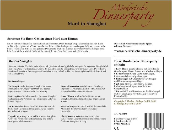 Produktbild Mörderische Dinnerparty Mord in Shanghai (Deutsch)