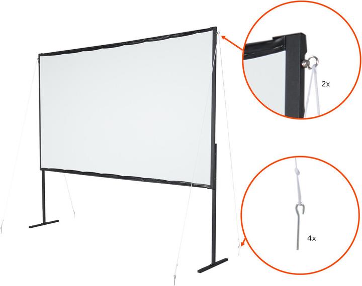 Produktbild Celexon basic line Faltrahmenleinwand 16:9, 80" - Rahmen-Leinwand, Heimkino- und Outdoor-Leinwand, F (80", 16:9)