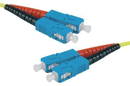 Actual product image Exertis Connect Fibre optic patch cable HD, 9/125 µm, OS2 fibre, SC duplex male/male, yellow, 50.0 m UPC UPC cut (U/FTP, 50 m)