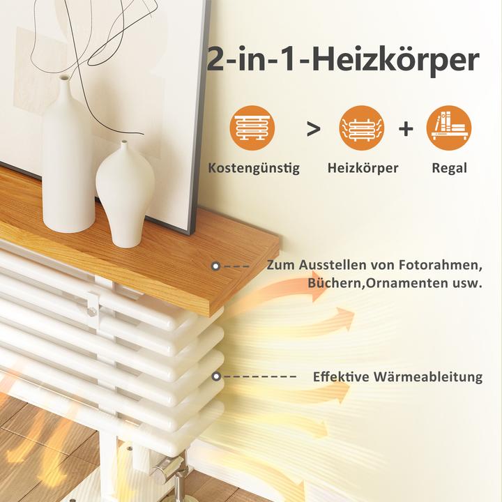 Produktbild Emke Heizkörper, Horizontal mit praktischer Heizabdeckung Weiss 100x48cm 674W (674 W)