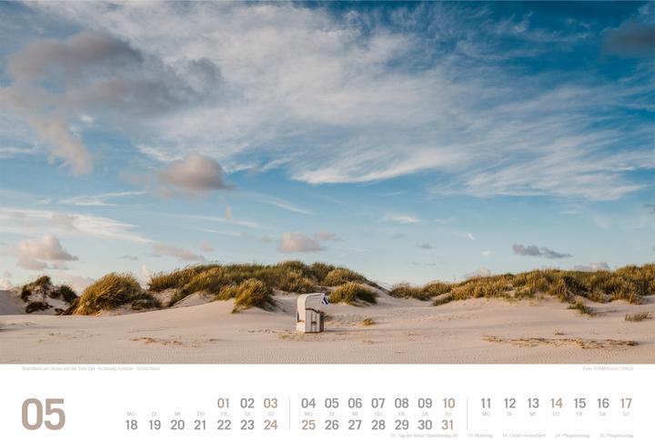 Image du produit Nordsee - von Ostfriesland bis nach Sylt - ReiseLust Kalender 2026 (45 x 33 cm, Couverture rigide, Allemand)