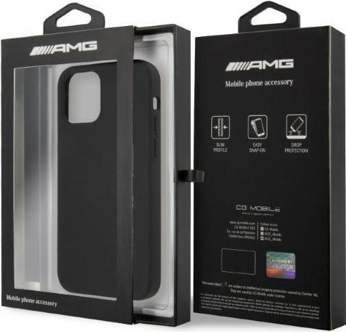 Produktbild Mercedes AMG AMHCP12LSGLBGN iPhone 12 Pro Max 6,7" czarny/black hardcase Silicone Big Logo (Apple iPhone 12 Pro Max)