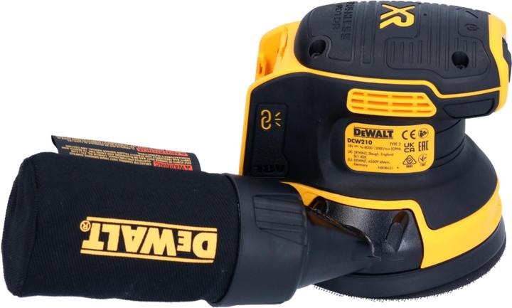 Produktbild DeWalt DCW 210 E2 Akku Exzenterschleifer 18 V 125 mm Brushless + 2x Powerstack Akku 1,7 Ah + (Exzenterschleifer)