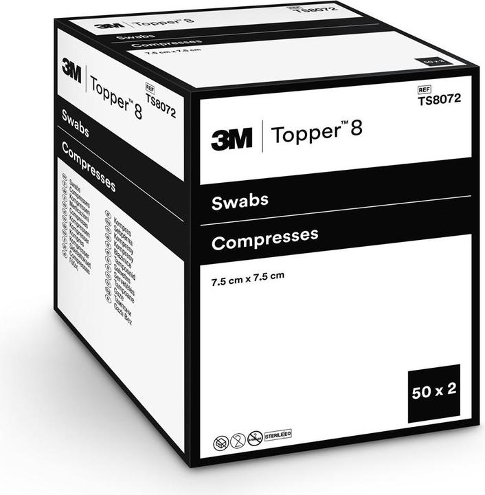 Topper 8 NW Kompressen 7.5x7.5cm steril 100 Stk