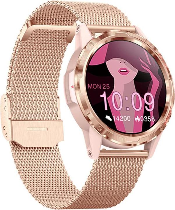Actual product image EKO Connected Watch 5.1 with anti-theft protection and Milanese bracelet made of stainless steel