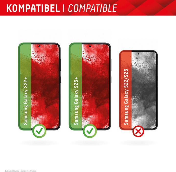 Actual product image Displex Premium Glass, Full Cover armoured glass (1 Piece, Samsung Galaxy S22 5G, Samsung Galaxy S23+)