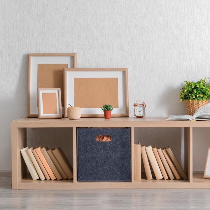 Actual product image Relaxdays Square Felt Basket (30 x 30 x 30 cm, 23 l)