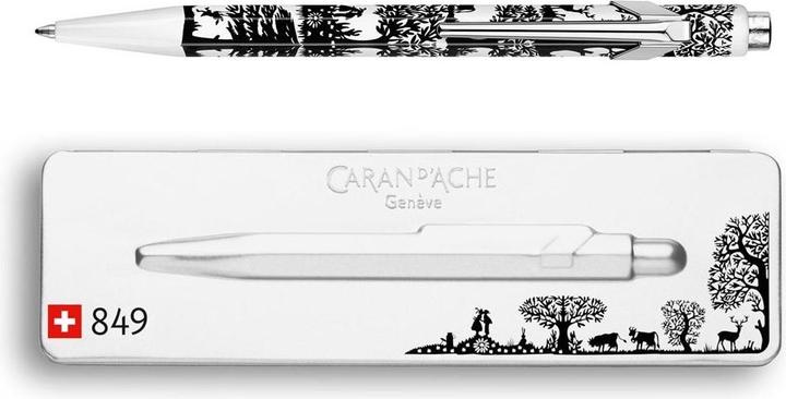 Immagine prodotto Caran d'Ache 849 Scherenschnitt mit Etui (Argento, Nero, 1 x)