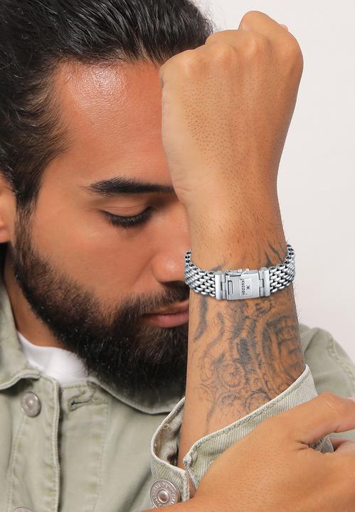 Immagine prodotto Kuzzoi Bracciale Uomo Robusto Chiusura a Scatola Argento 925 (23 cm, Argento 925)
