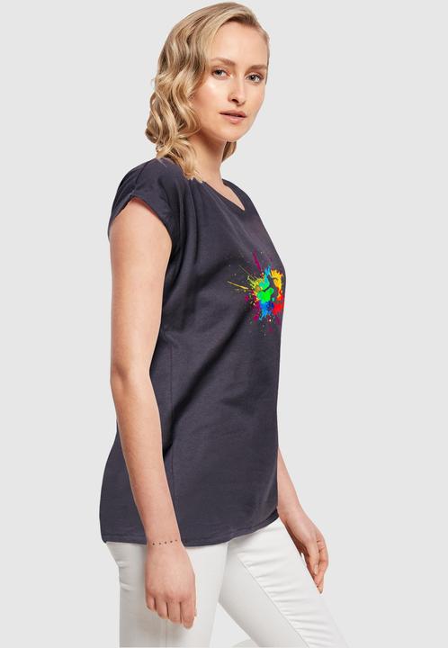 Produktbild Merchcode Ladies Color Splash Player Extended Shoulder Tee - 116313 (S)