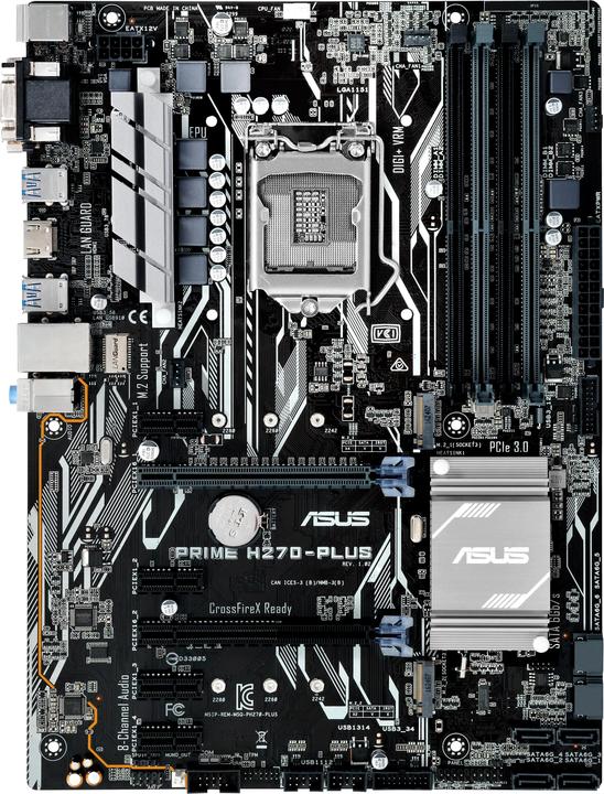 Actual product image ASUS Prime H270-Plus (LGA 1151, Intel H270, ATX)