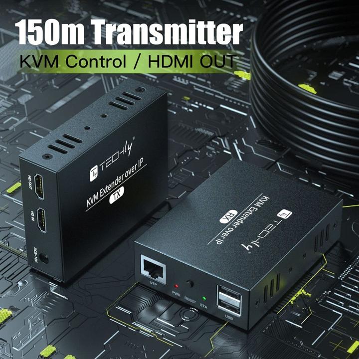 Image du produit Techly Extender HDMI/KVM sur câble réseau max.150m 1080p 60Hz