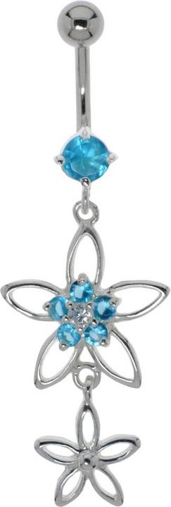 Bijouteria Bauchpiercing (Chirurgenstahl 316L, Silber 925, Zirkonia)