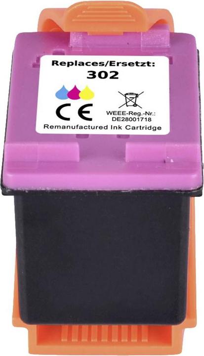 Produktbild Renkforce Tintenpatrone ersetzt HP HP 302 (F6U65AE) Kompatibel Cyan, Magenta, G (Color)