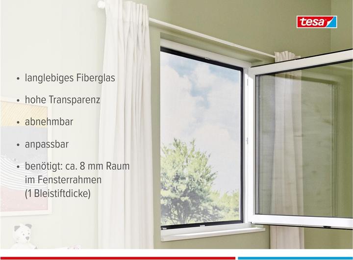 Productafbeelding tesa Clip-on insectenhor clip-on frame voor ramen (100 x 120 cm)