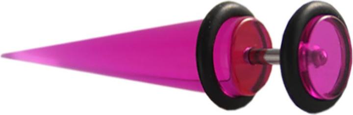 Star Piercing Fake Expander violett Transparent (ohne Messing, Acryl)
