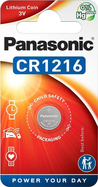 Actual product image Panasonic Lithium Power CR1216 (1 pcs., CR1216, 25 mAh)