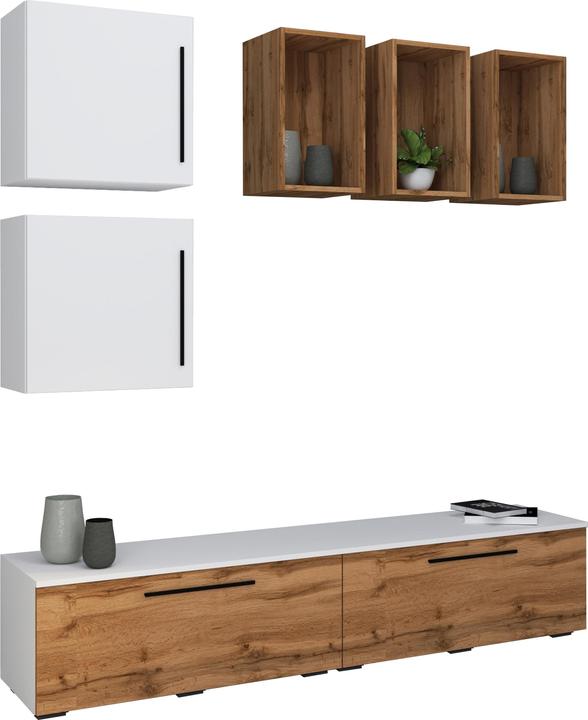 VCM TV Lowboard Armoire de télévision Meuble de salon Meuble annexe Arila L (190 x 40 x 200 cm)