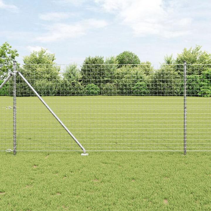 Produktbild VidaXL Zaunpfosten mit Spitze 52 Stück Ø32 mm 160 cm Verzinkter Stahl