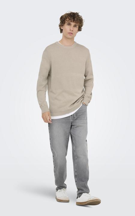 Actual product image Only & Sons Onsmalik Reg 12 Pinaple Crew Knit (L)