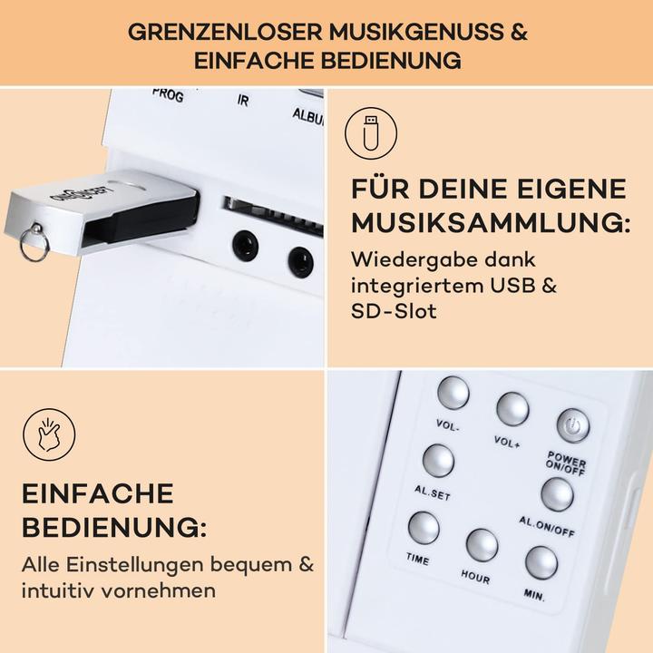 Produktbild OneConcept Stereoanlage weiss