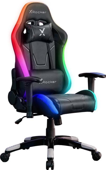 X Rocker Chaise de jeu eSports compacte RVB Agility JR Noire/Grise