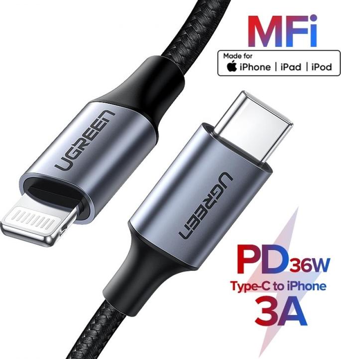 Produktbild Ugreen Lightning zu USB-C 2.0 (1 m, USB 2.0)