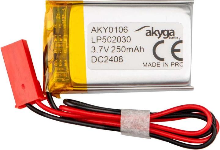 Immagine prodotto Akyga LP502030 Akkupack x Spezial-Akku LiPo 3.7 V 250 mAh (1 pz., Specifico del dispositivo, 250 mAh)