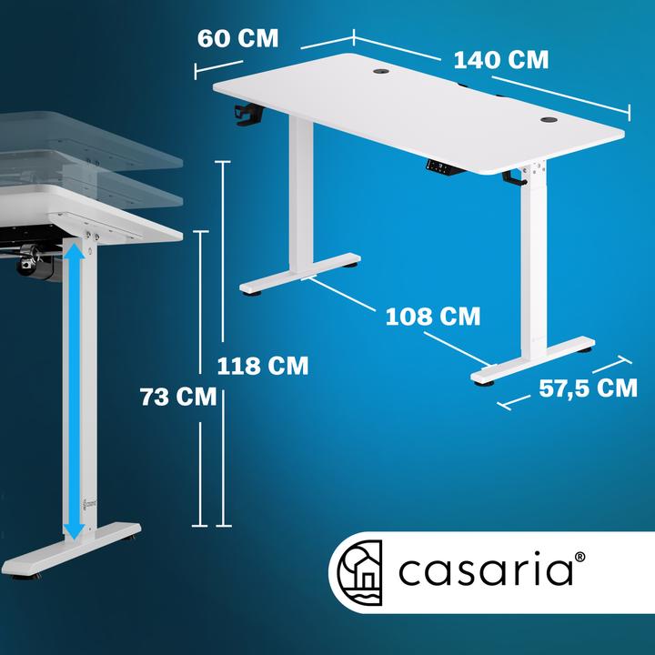Produktbild Casaria Schreibtisch (140 x 60 x 118 cm)