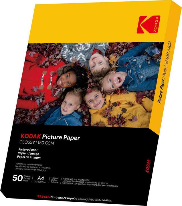 Kodak 180gsm 9.1 mil Glossy A4x50 (180 g/m², 21 x 29.7 cm, 1 x)