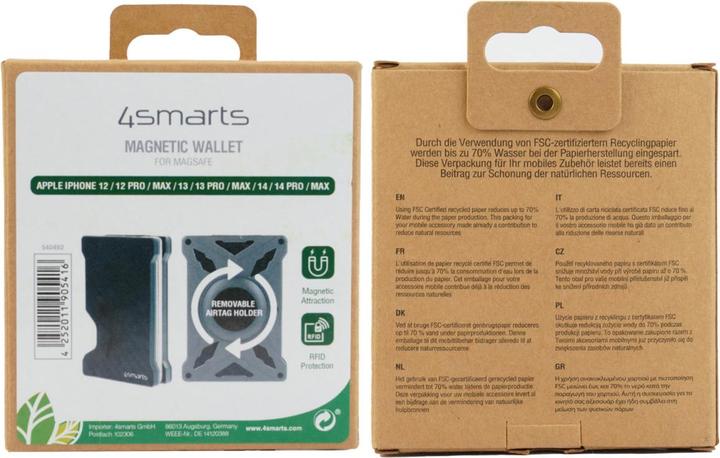 Produktbild 4smarts Magnet Wallet mit AirTag Halter für MagSafe