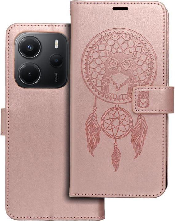 Produktbild OEM Back panel cover MEZZO Book case for XIAOMI Redmi Note 14 5G dreamcatcher rose gold (Xiaomi Redmi Note 14 5G)