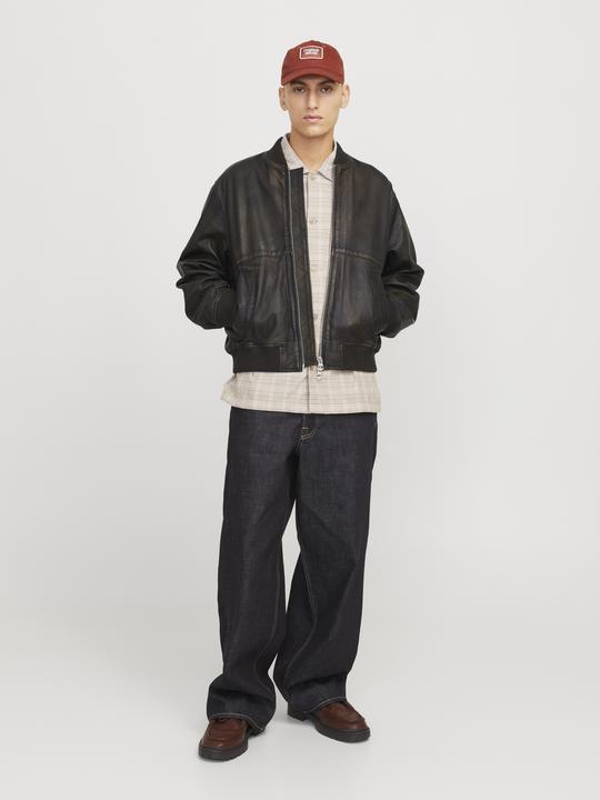 Actual product image Jack & Jones Joraustin Leather Bomber Jkt Styd Aw24 (M)