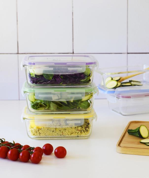 Actual product image Pebbly Set of 5 storage jar w. plastic lid, 850 ml (0.85 l)